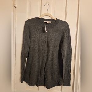 LOFT Charcoal Knit Pullover